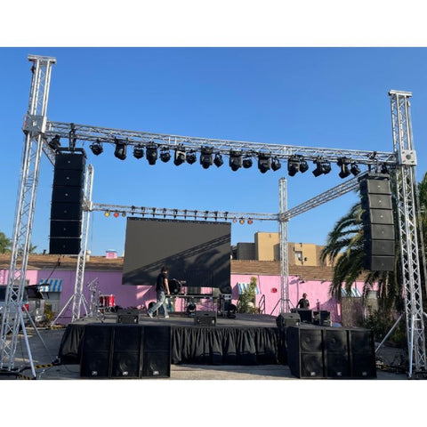 12 Speaker Line Array Sound-Stage-Video Wall-Lighting System Complete For Rent, call for price