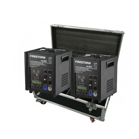 JMAZ Lighting FIRESTORM-F3-Spark Machine 2 Pack with flight case and 2 Powder Packs