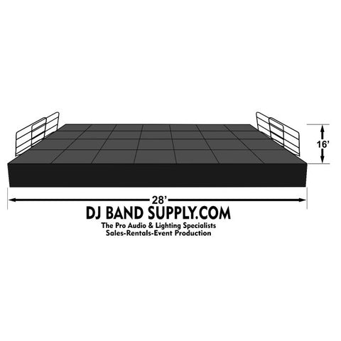28' X 16' X 2' Tall Portable Rental Stage