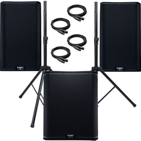 2 QSC K12.2 12 Speakers 1 QSC KS118 18 Subwoofer for Rent for only $290.00 per day
