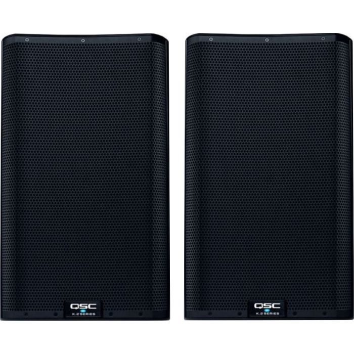 2 QSC K12.2 12 2000W Powered PA Speakers For Rent for only $150.00