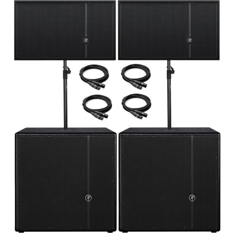 2 Mackie HD1801 Subwoofers and 2 HDA Arrays for rent, for only $400.00 per day