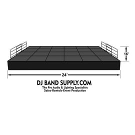 24' X 16' X 2' Tall Portable Rental Stage for only $1100.00 per day