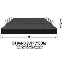 20' X 20' X 2' Tall Portable Rental Stage for only 1100.00 per day