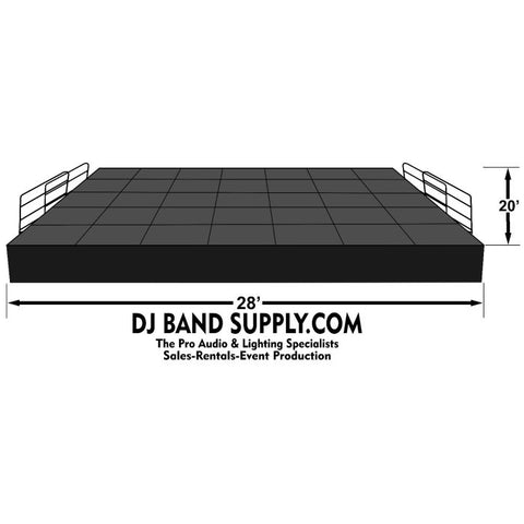 28' X 20' X 2' Tall Portable Rental Stage for only 1599.00 per day