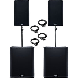 2 QSC K12.2 12" Speakers 2 QSC KS118 18" Subwoofers for Rent for only $390.00