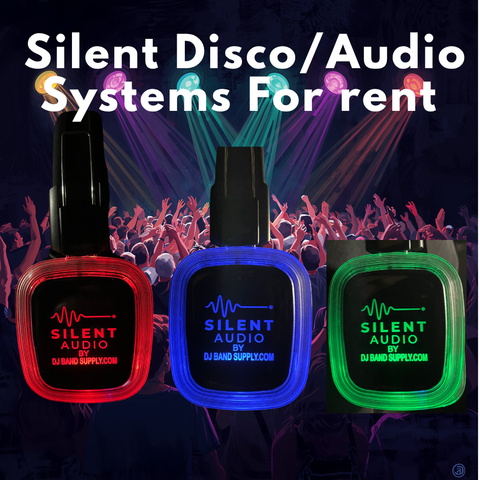 Silent Disco headphone systems for rent