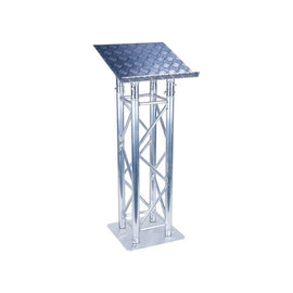 Global Truss F34 Truss-Style Lectern Assembly with Diamond Plate Finish Top For Rent For $60.00