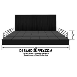 28X 16X 2 Tall With 8' Tall Backdrop Portable Rental Stage