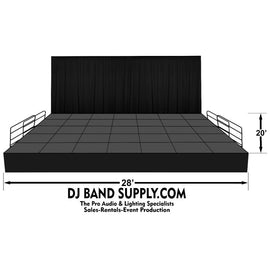 28' X 20' X 2' Tall With 8' Tall Backdrop Portable Rental Stage for only $1699.00