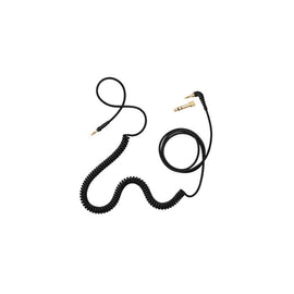 AIAIAI C04 - Coiled woven Cable w/adaptor -black - 4mm - 1.5m - Black
