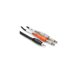 Hosa CMP-153 3 ft 3.5 mm TRS to Dual 1/4 in TS