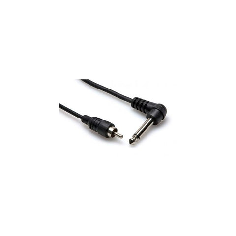 Hosa CPR-105R 5 ft Right-angle 1/4 in TS to RCA