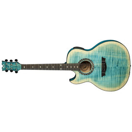 Dean - Exhibition FM Acoustic/Electric - Faded Denim Lefty