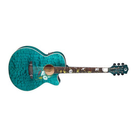 Luna Guitars - Flora Moonflower A/E - Trans Mallard