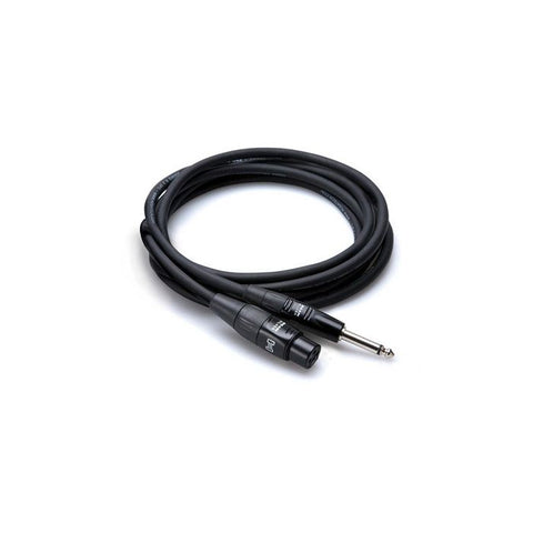 HMIC-025HZ 25 Ft. REAN XLR3F to 1/4 in TS, 20 AWG x 2 OFC, 90% OFC Braid