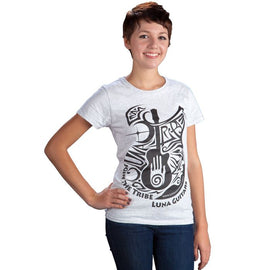 Luna Guitars - Ladies Join the Tribe Ash Grey - M