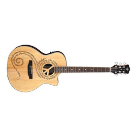 Luna Guitars - Oracle Peace A/E - Solid Spruce Top