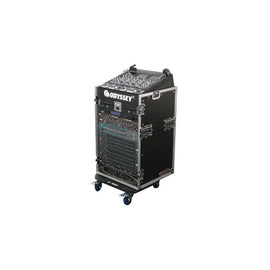 Odyssey 11U Top Slanted 12U Vertical Pro Combo Rack with Casters