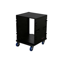 Odyssey Black Label 12-Space Amp Rack Case with Wheels