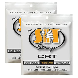 S.I.T. StringS CP1152 Pro Light Phosphor Bronze Coated Acoustic Guitar Strings - 2 Sets