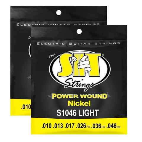 S.I.T. Strings S1046 Light Nickel Power Wound Electric Guitar Strings - 2 Sets