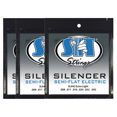 S.I.T. Strings SL942 Silencer Electric Guitar Strings - 3 PACK