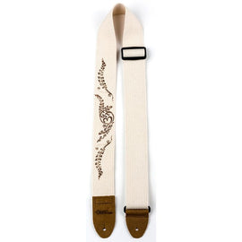 Luna Guitars - Guitar Strap Henna Pattern Cotton - Cream