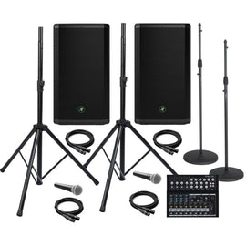 Audio Package 2, 2 Speakers, 2 Microphones, Stands, Cables and a Mixer for rent, for $180.00