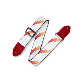Levy's Rainbolt Guitar Strap, Red & White MPRB2-001