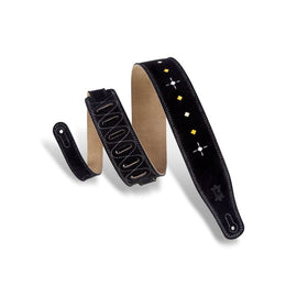Levy's Deluxe Series Diamond Dash Guitar Strap MS26DDE-BLK