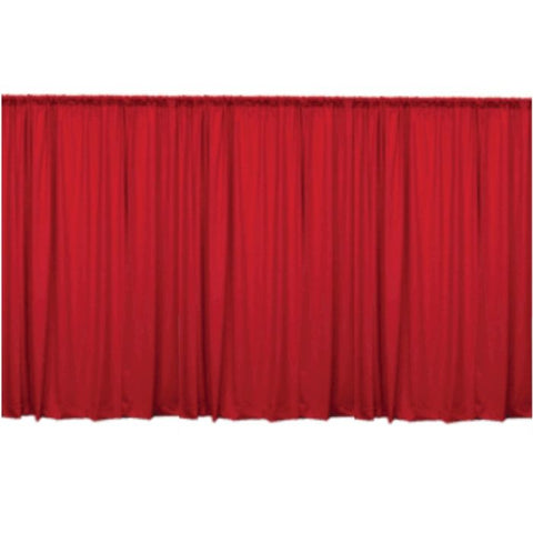 8' Tall Pipe & Drape Red Most Widths for Rent For $8.00