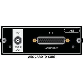 AES/EBU 8+8 D type card with Word Clock