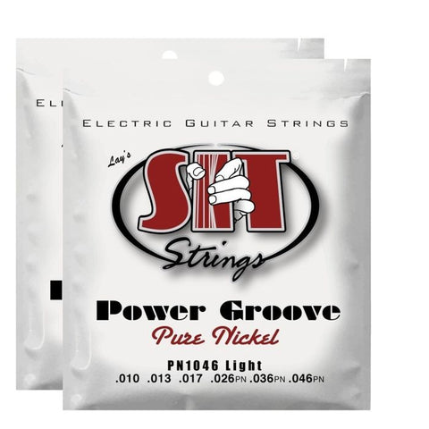 S.I.T. Strings PN1046 Light Pure Nickel Power Groove Electric Guitar String - 2 Sets