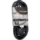 American DJ Accu-Cable 3-Wire Edison AC Extension Cord with Three Plugs (12 AWG, Black, 10')