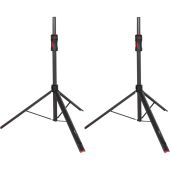 Gator Frameworks ID series adjustable speaker stands with lift assist, Set of 2 with bag