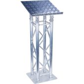 Global Truss F34 Truss-Style Lectern Assembly with Diamond Plate Finish Top