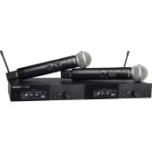 Shure SLXD24D/SM58 Dual-Channel Digital Wireless Handheld Microphone System with SM58 Capsules (G58: 470 to 514 MHz)