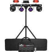 CHAUVET DJ GigBAR Move + ILS 5-in-1 Lighting System with Moving Heads, Pars, Derbys, Strobe, and Laser Effects