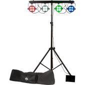 American DJ Starbar Wash System with LED PARs, Stand, Footswitch Controller, and Bag