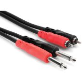 Hosa CPR-202 2m Dual 1/4 in TS to Dual RCA