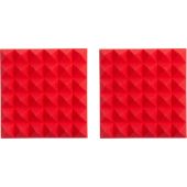 Gator 12x12"Acoustic Pyramid Panel (Red) 2-Pack