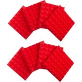 Gator 12x12"Acoustic Pyramid Panel (Red) 8-Pack