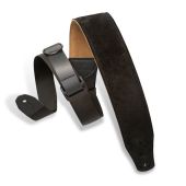 Levy's Specialty Right Height Suede Padded Guitar Strap, Black MRHSP-BLK 