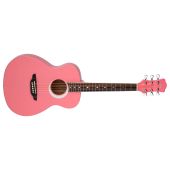 Luna Aurora Borealis 3/4-Size Acoustic Guitar - Pink Pearl