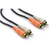 Hosa CRA-201AU 1m Dual RCA to Same, Gold-plated Contacts