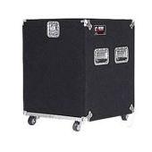Odyssey 12-Space Carpeted Rack Case w/ Built-in Wheels