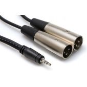 Hosa CYX-403M 10' 3.5 mm TRS to Dual XLR3M Available For Rent