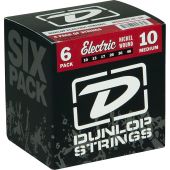 Dunlop Nickel Plated Steel Electric Guitar Strings Medium 6-Pack