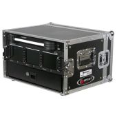 Odyssey Flight Ready E Series 6-Space Econo Amp Rack DJ Case with Spring Loaded Latches